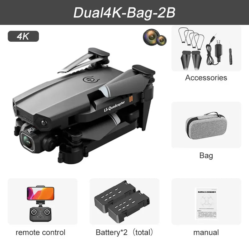New XT6 Mini Drone 4K 1080P HD Camera WiFi Fpv Air Pressure Altitude