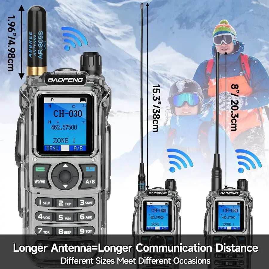 GMRS Handheld Radio Ham Radio Long Range Rechargeable Walkie