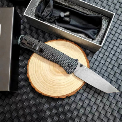 BM 537 Folding Pocket Knife Drop Point Flat Blade