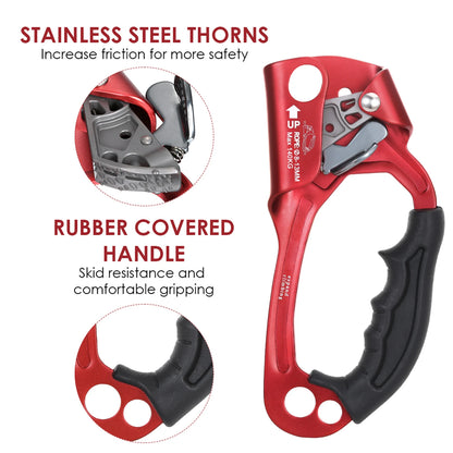 Vertical Rope Ascender Hand Ascender Aluminum