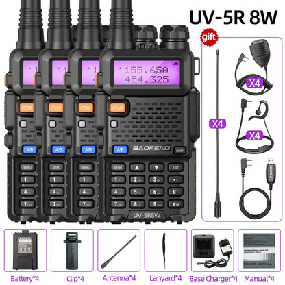 1/2/4 PCS Baofeng UV-5R 8W Walkie Talkie Ham Radio