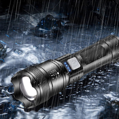XHP50 Handheld LED Flashlight Power Display Powerful 300LM