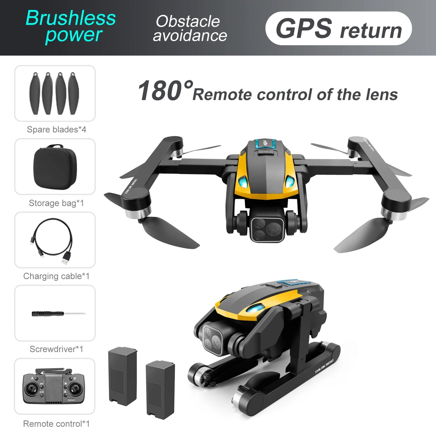 M8 Pro Drone 4k Profesional HD 4k Rc Airplane Dual-Camera
