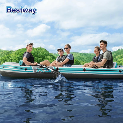 Bestway 65159 5 Person Inflatable Kayak - Durable PVC Material,