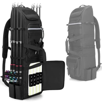 Fishing Backpack System Holds Fishing Rods