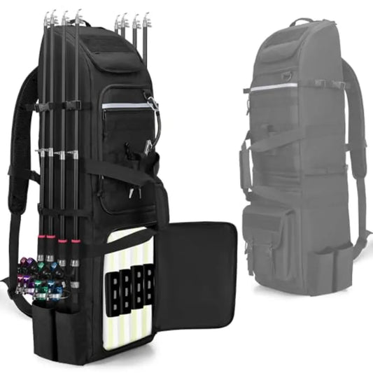 Fishing Backpack System Holds Fishing Rods