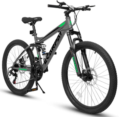 Ecarpat Dual Full Suspension Mountain Bike 24/26/27.5 Inch