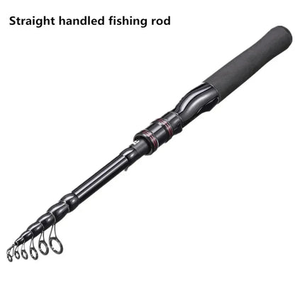 Telescopic carbon fishing rod, high-strength fishing