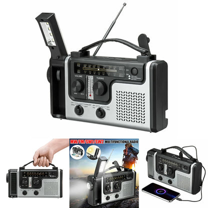FM/AM Radio Emergency Charger Flashlight Hand Crank Generator