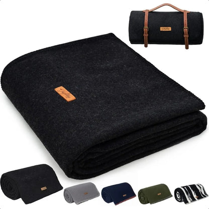 100 Wool Blanket 62 x 86 Warm Thick Washable Military Grade