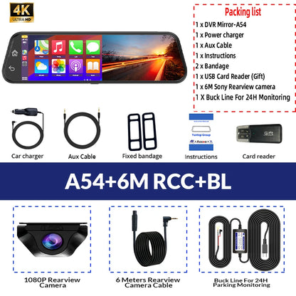 4K Rear View Dash Camera