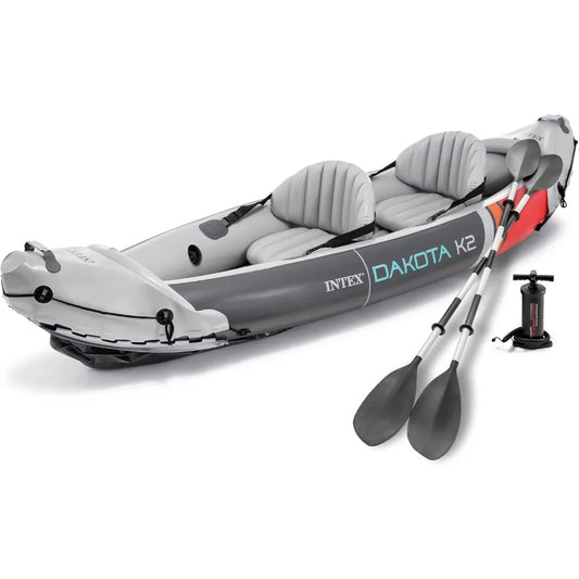 2-Person Inflatable Kayak Set, Oars and Pump