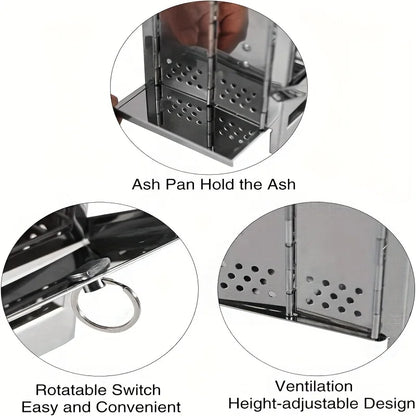 Portable Stainless Steel Firewood Stove For Camping,