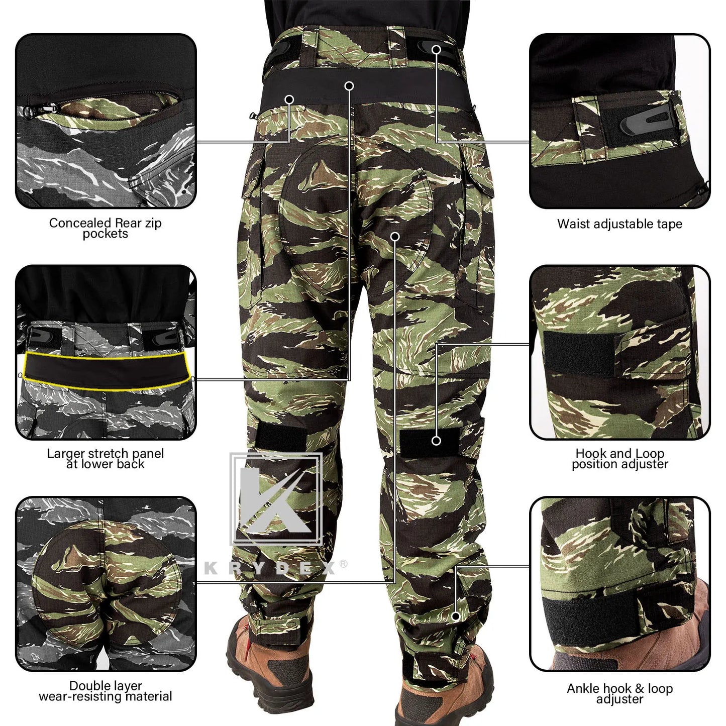 KRYDEX Camouflage Tactical Combat Pants