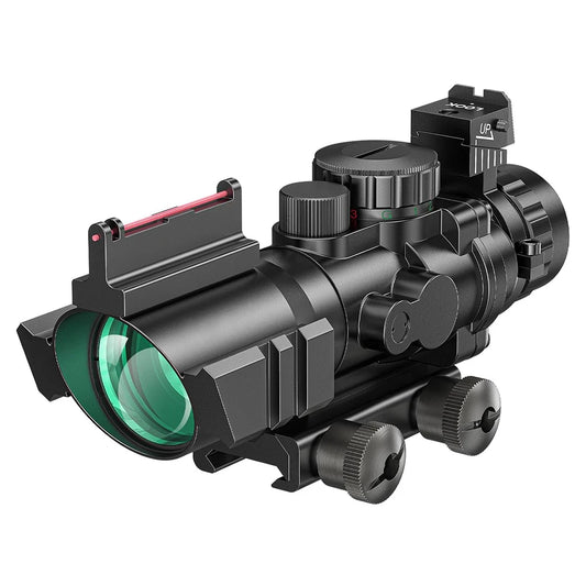 4x32 Tactical Riflescope with Fiber Optic Sight RGB Illuminated