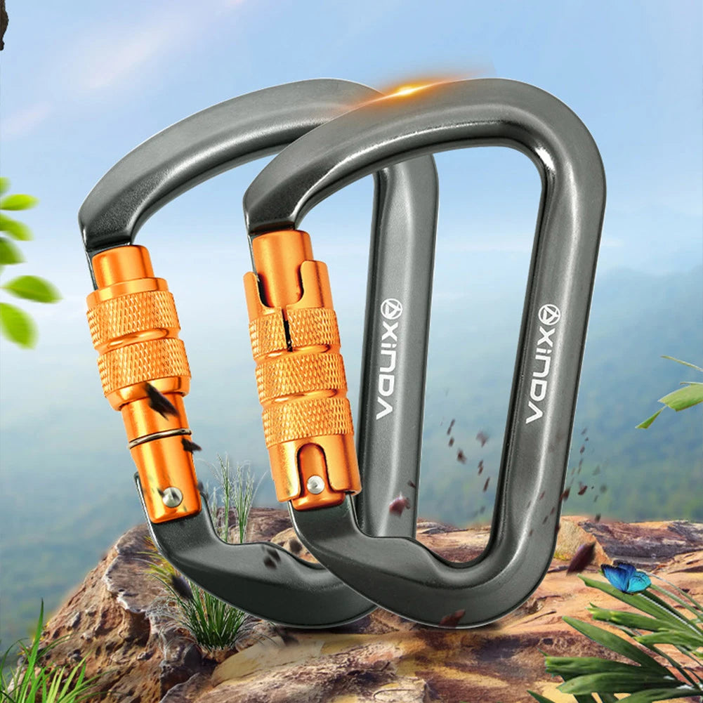 30kN Rock Climbing Carabiner Heavy Duty Caribeaner Clips
