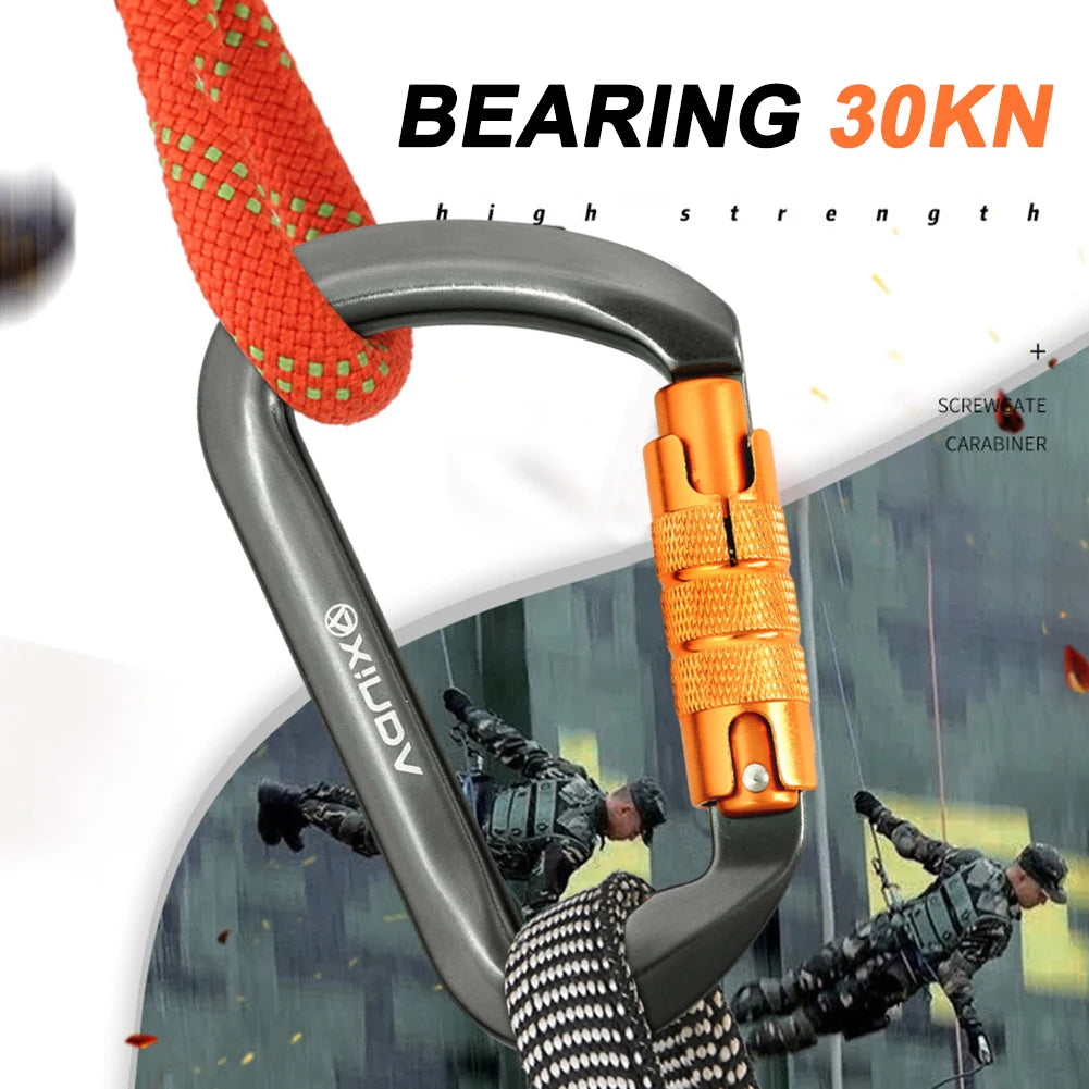 30kN Climbing Carabiner Heavy Duty Locking Carabiner Rock Climbing