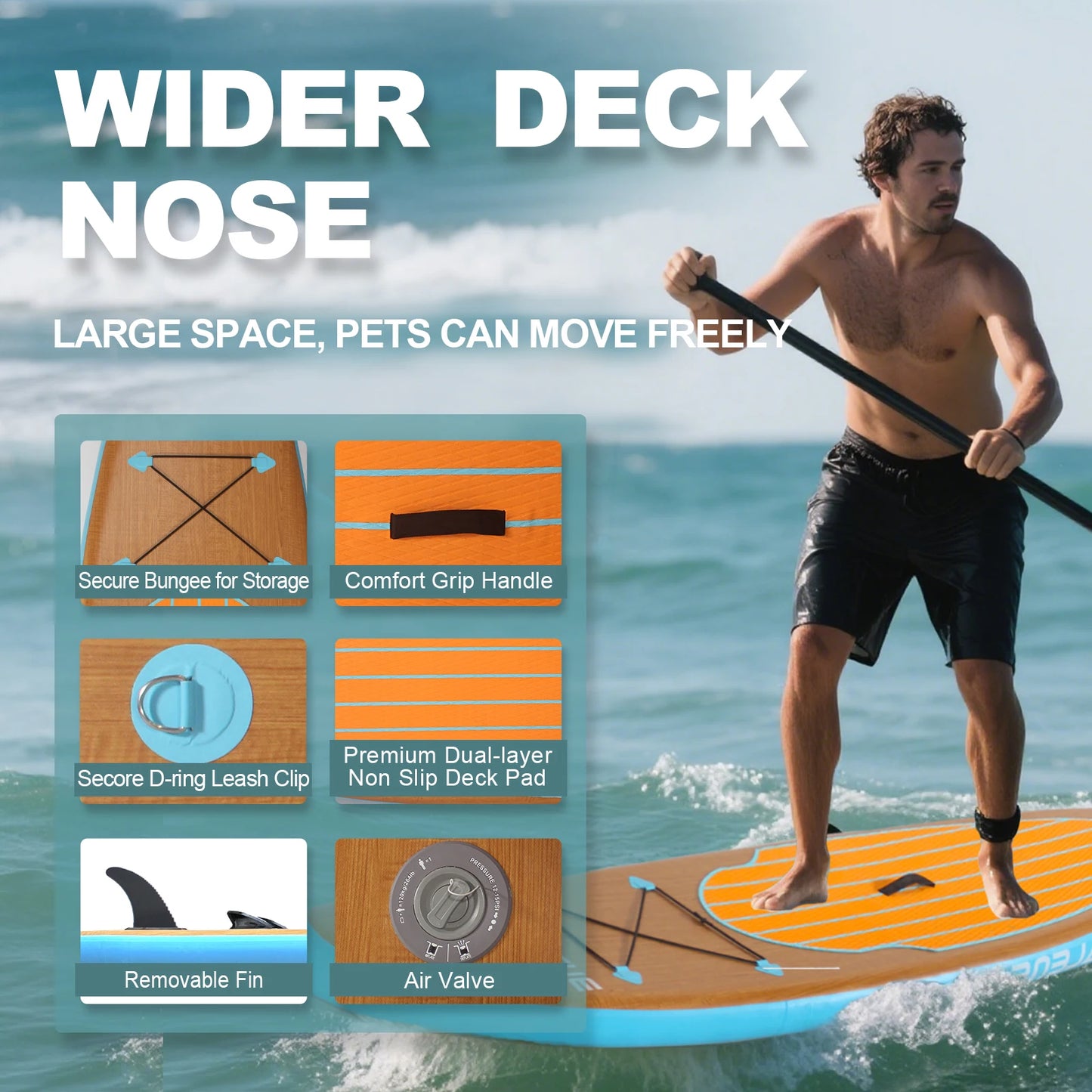 CADALENE Inflatable Paddle Board, Stand Up Paddle Board,