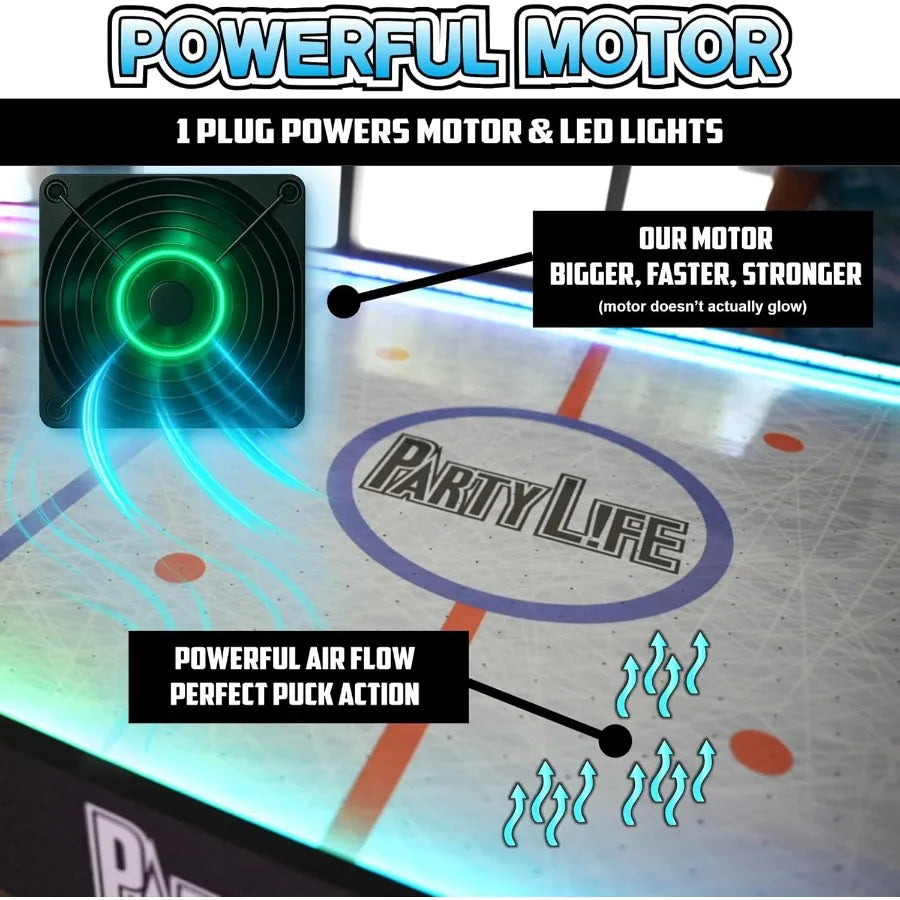 54-inch Air Hockey Table with Folding Steel Legs