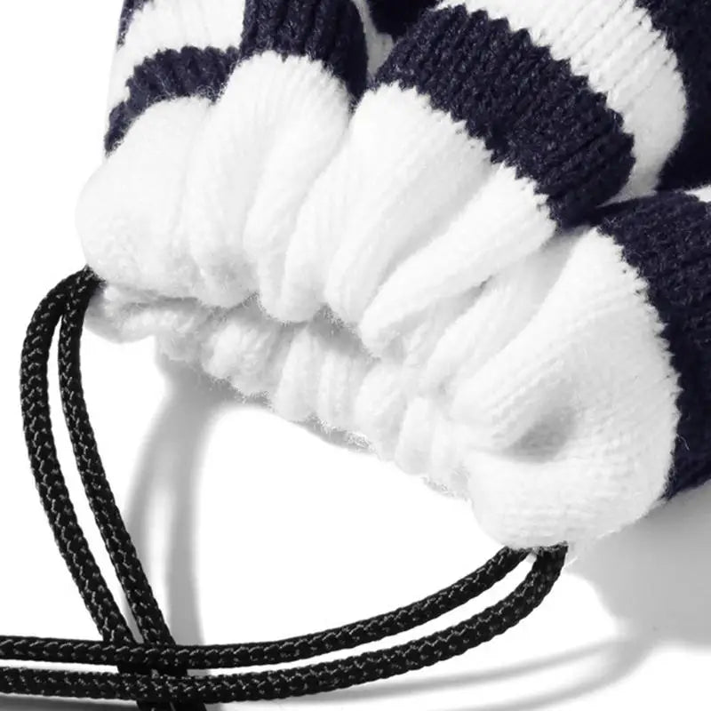 Knitted Head Covers For Golf Clubs Embroidered Drawstring