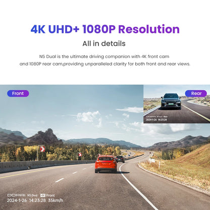 DDPAI Dash Cam N5 Dual Front and Rear