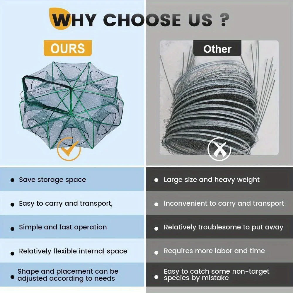 2025 New Fishing Cage - High Quality PA Material,