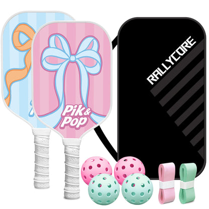 2-Paddle Pickleball Set  USAPA Approved Rackets, 4 Balls, Carry Bag