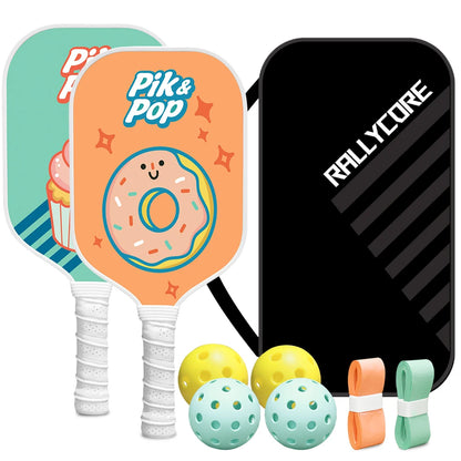 Pickleball Complete Kit with 2 Paddles, Balls, & Carry Bag.