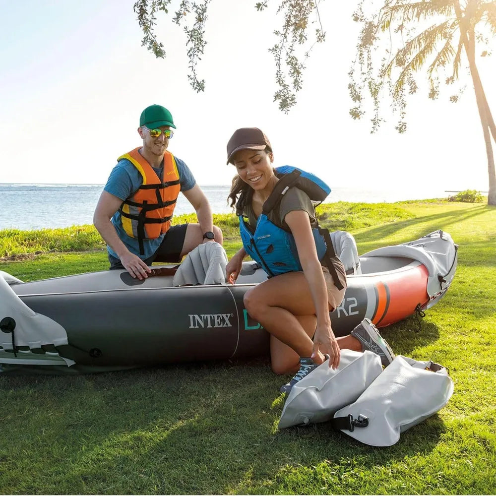 2-Person Inflatable Kayak Set, Oars and Pump