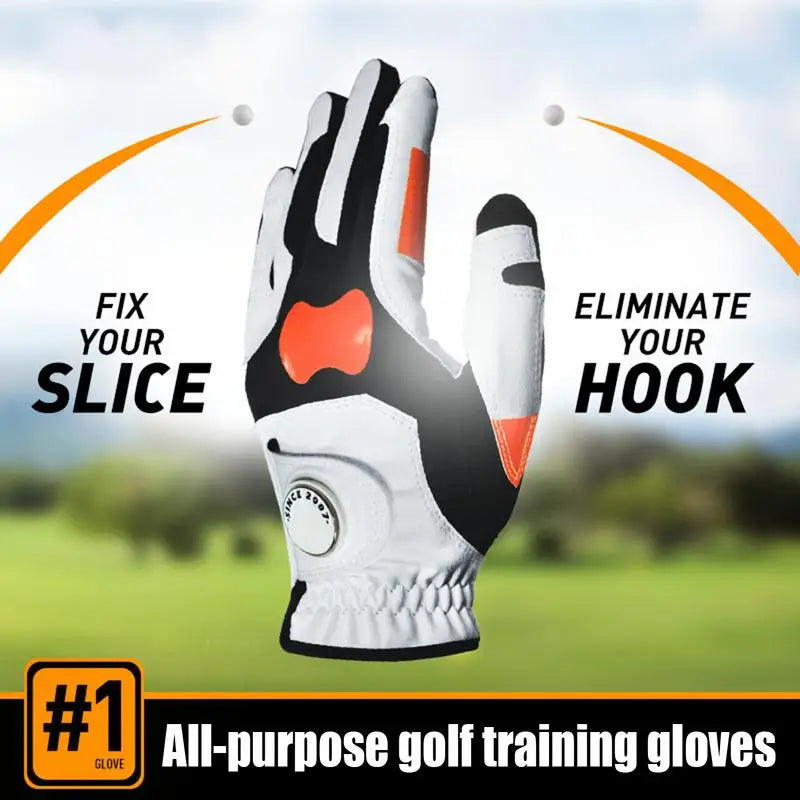 Left Hand Golf Gloves Grip Trainer Reduce Golf Hook Ball
