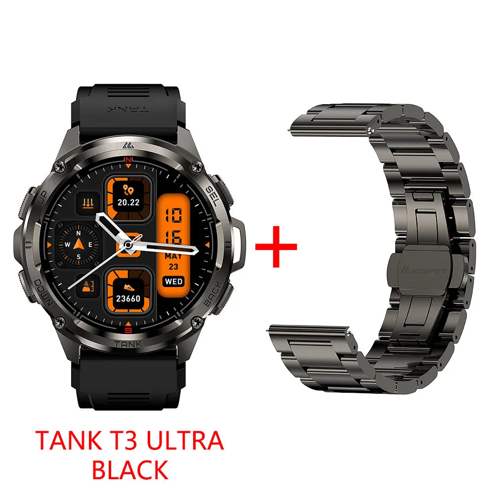 2025 KOSPET TANK T3 Ultra GPS Rugged Smart Watch