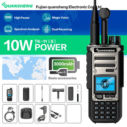 Quansheng TK-11(8) 10W VHF/UHF Dual Band Radio
