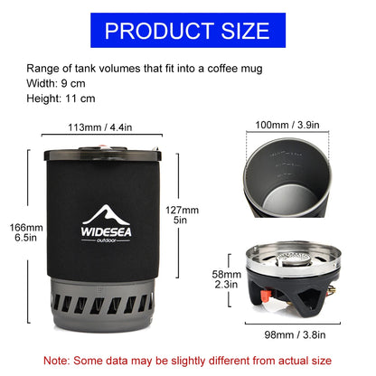 Widesea Camping Cooking System with Heat Exchanger