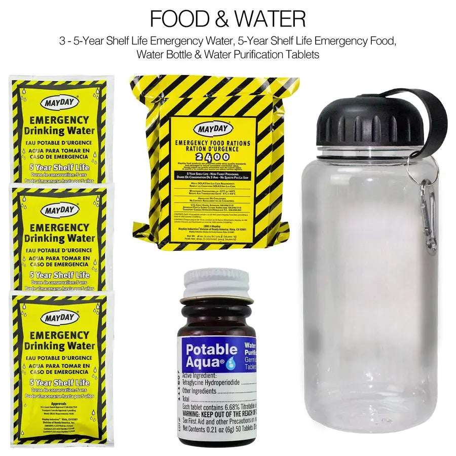 72 Hour Deluxe Emergency Kit, 1Person 3Day Backpack